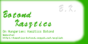 botond kasztics business card